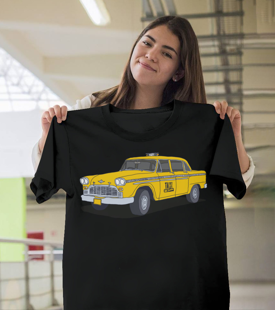 New York Taxi Checker Cab Vintage Yellow Car T-Shirt