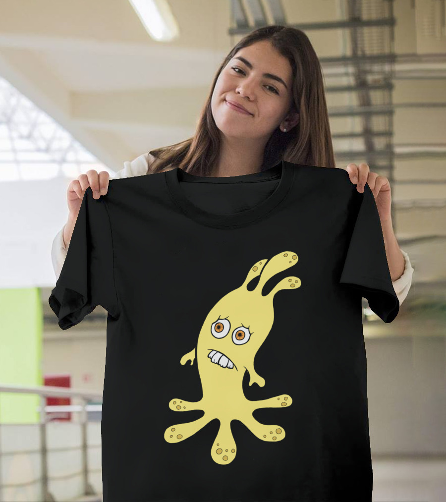 Wiggly Yellow Tooth Monster with Big Eyes and Goofy Expression T-Shirt