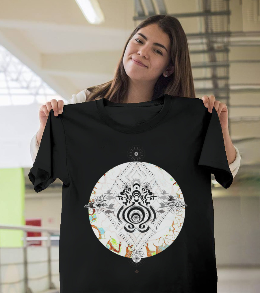 MediCina Ethereal Mandala with Abstract Symmetry and Earthy Tones T-Shirt