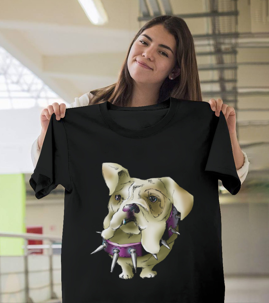 SERGEANT HENRY THE BULLDOG SPiked Collar Bulldog T-Shirt