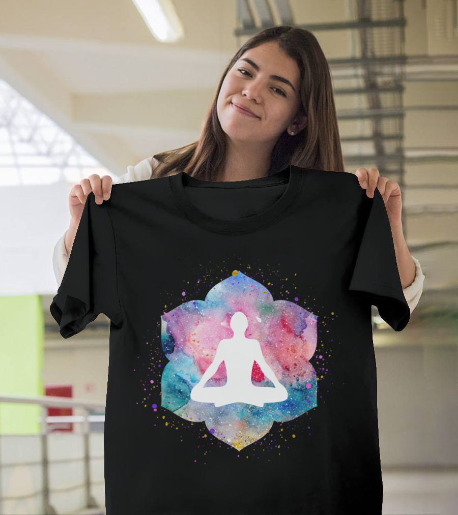 Meditation Chakra Lotus Watercolor T-Shirt