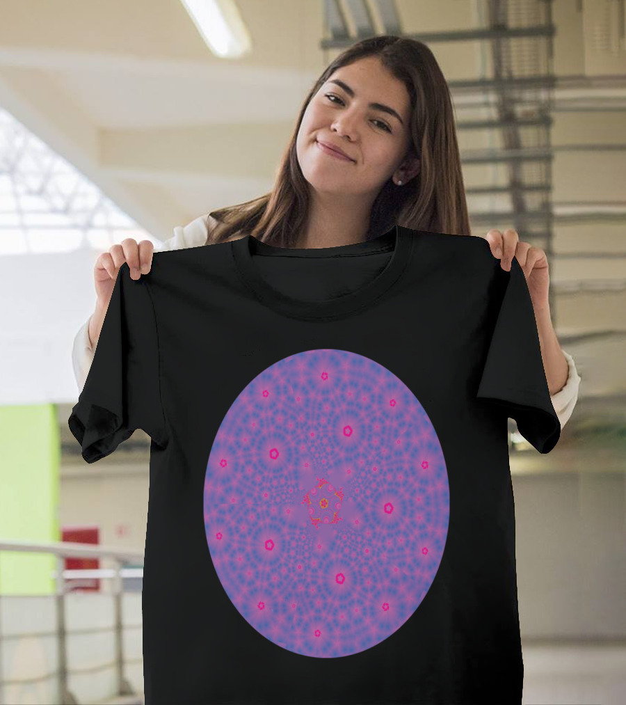 Logarithmic Bloom Com Radiant Fractal T-Shirt