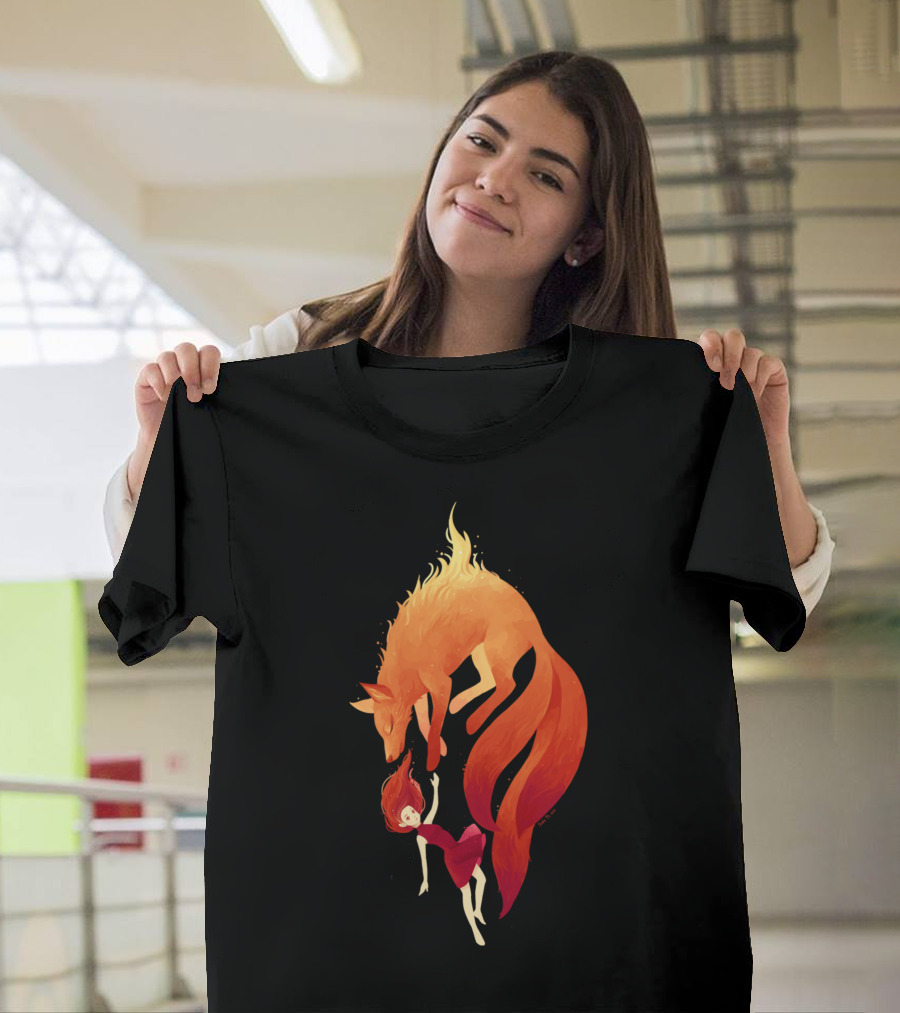 Fire Fox Floating Girl T-Shirt