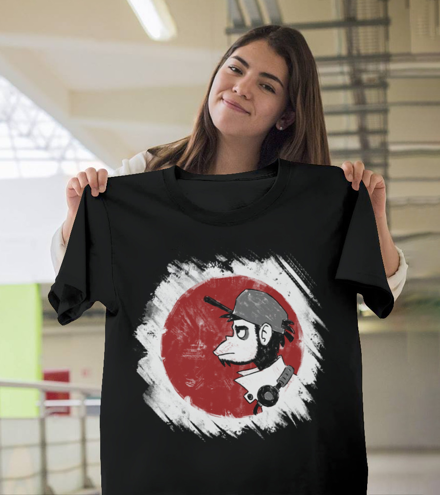 Red Sun Samurai Monkey T-Shirt