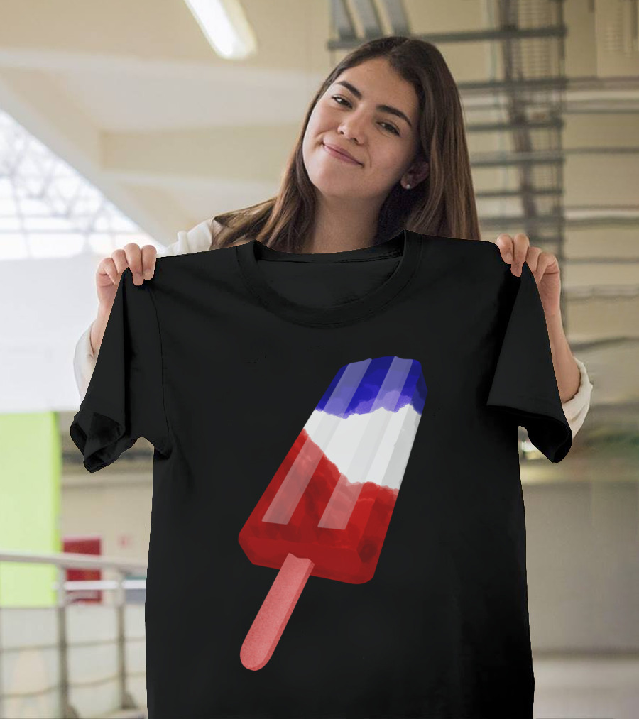 Popsicle Red White And Blue Ice Cream Bar T-Shirt