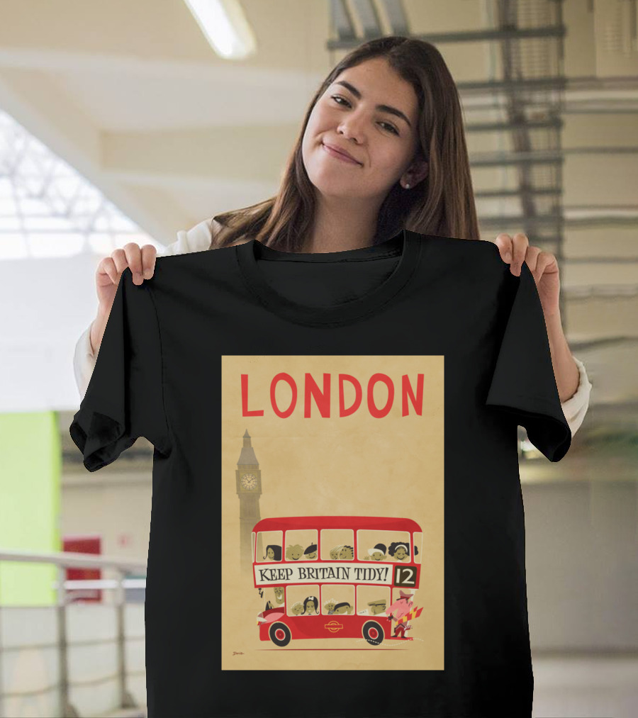 London Keep Britain Tidy Bus 12 Big Ben T-Shirt