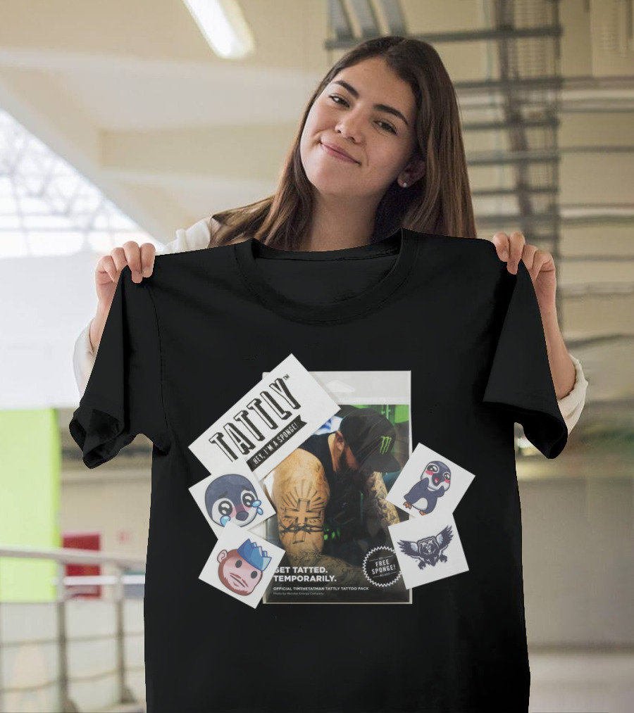 Tattly Timthetatman Official Temporary Tattoo Pack Free Sponge T-Shirt