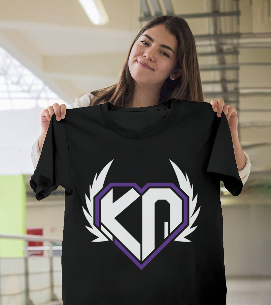 KP Heart Wings Black Beanie T-Shirt