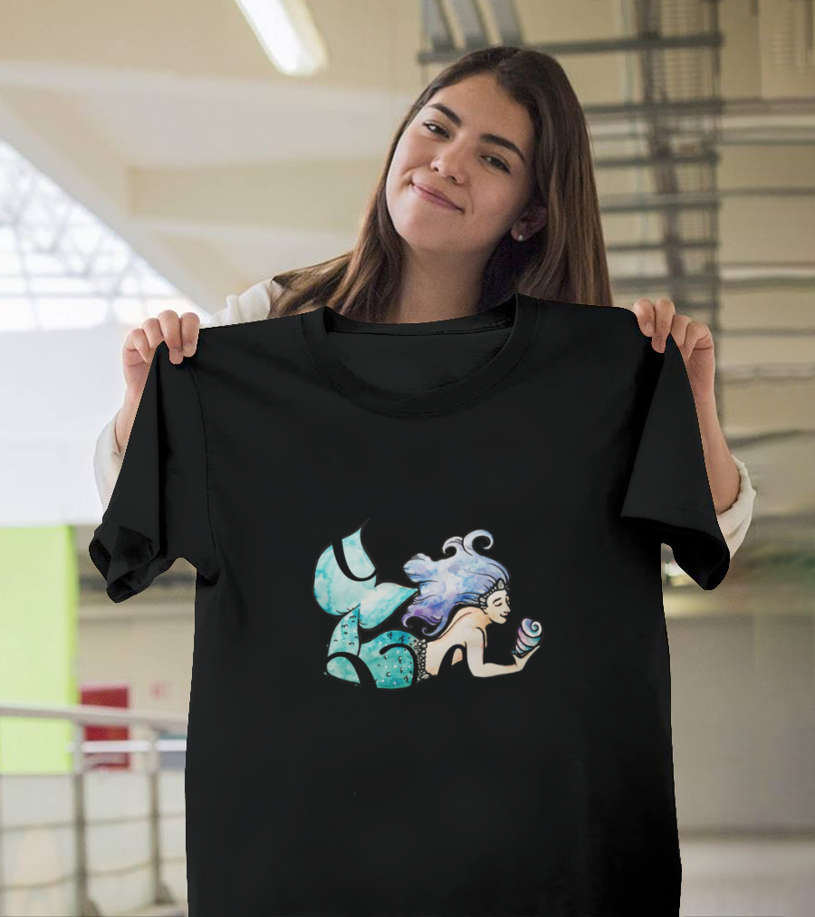 Mermaid Vibes Aqua-Tail Mystic Seashell T-Shirt