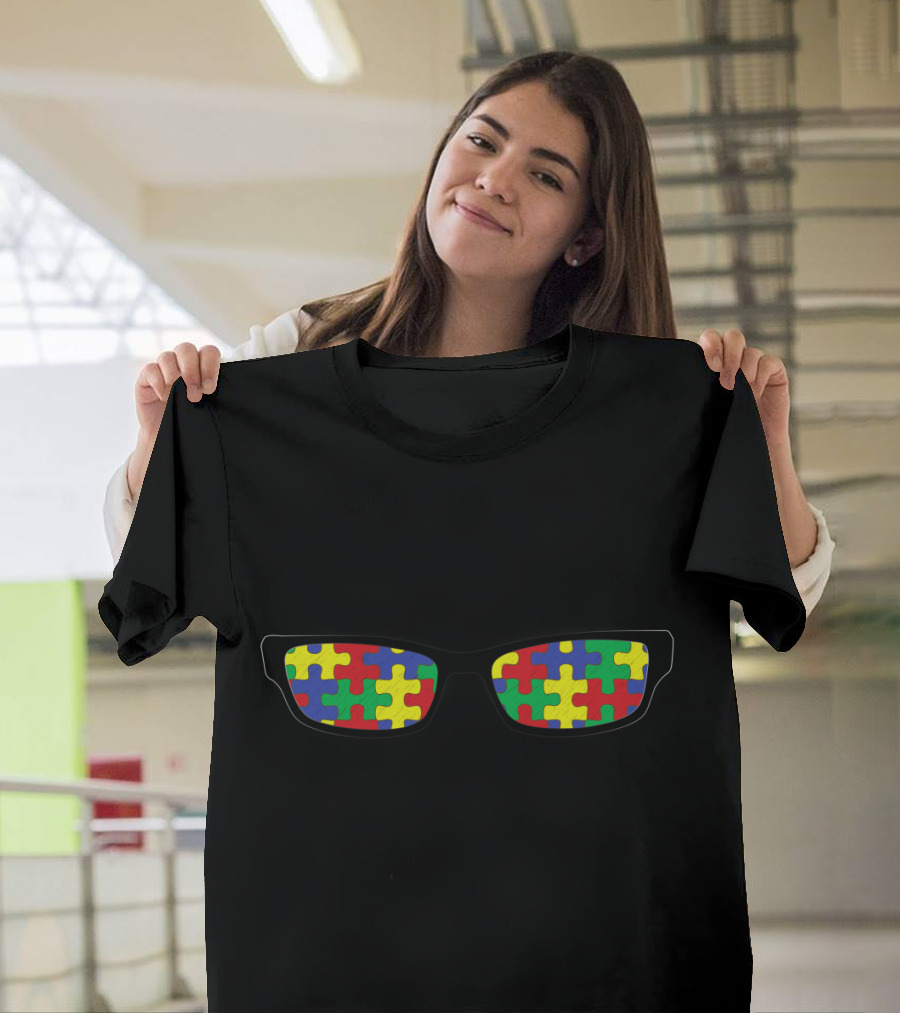 Look Through The Puzzle Piece Eyes of Autism T-Shirt