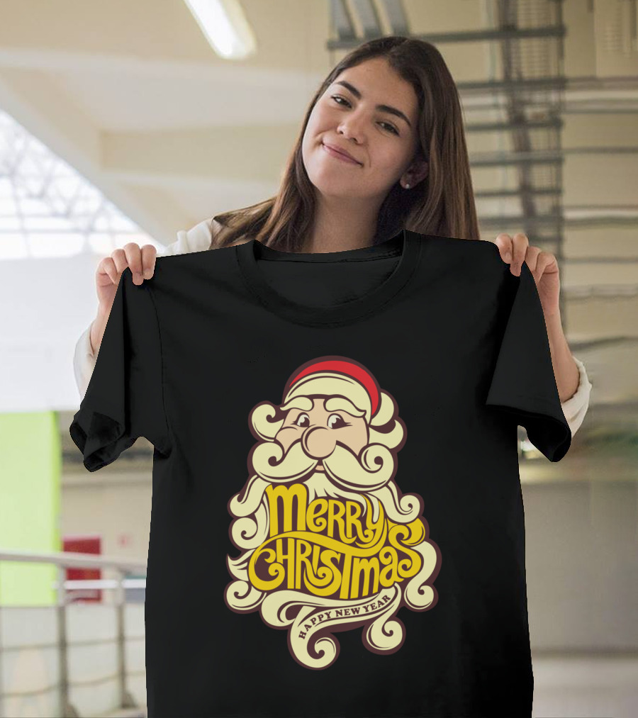 Merry Christmas Happy New Year Santa Claus T-Shirt