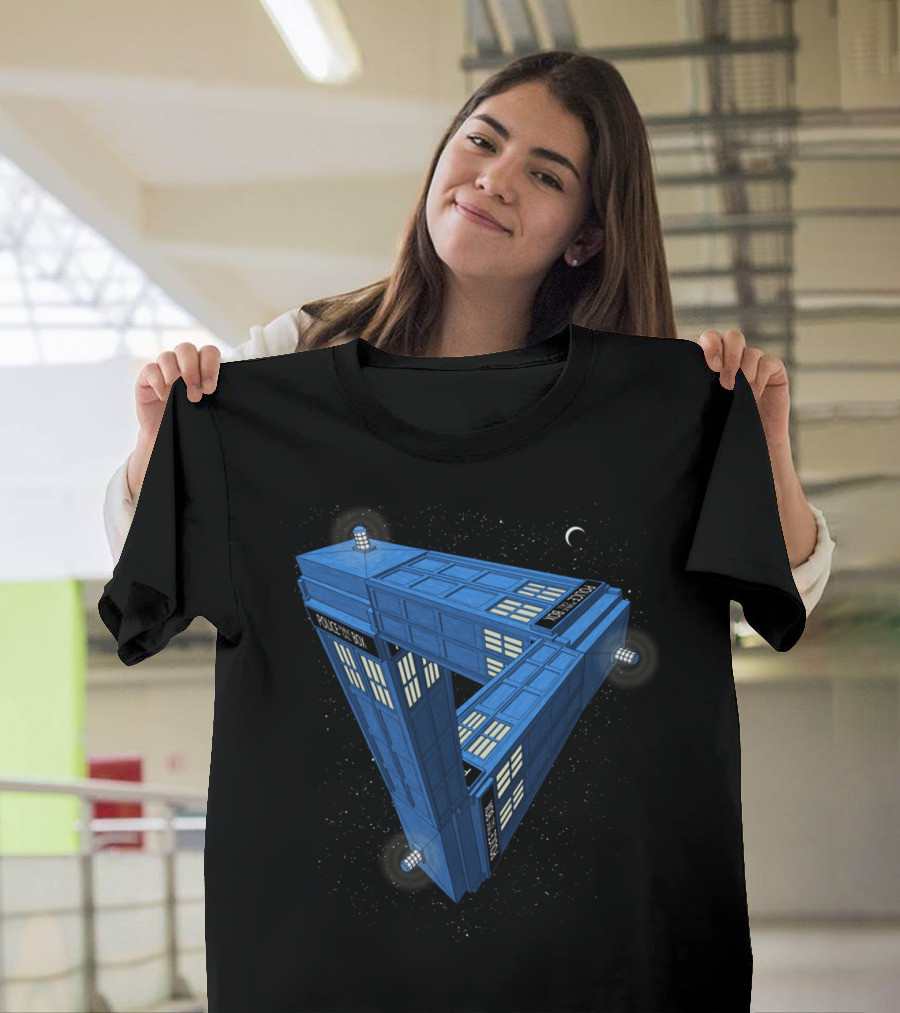 Impossible TARDIS Penrose Triangle T-Shirt