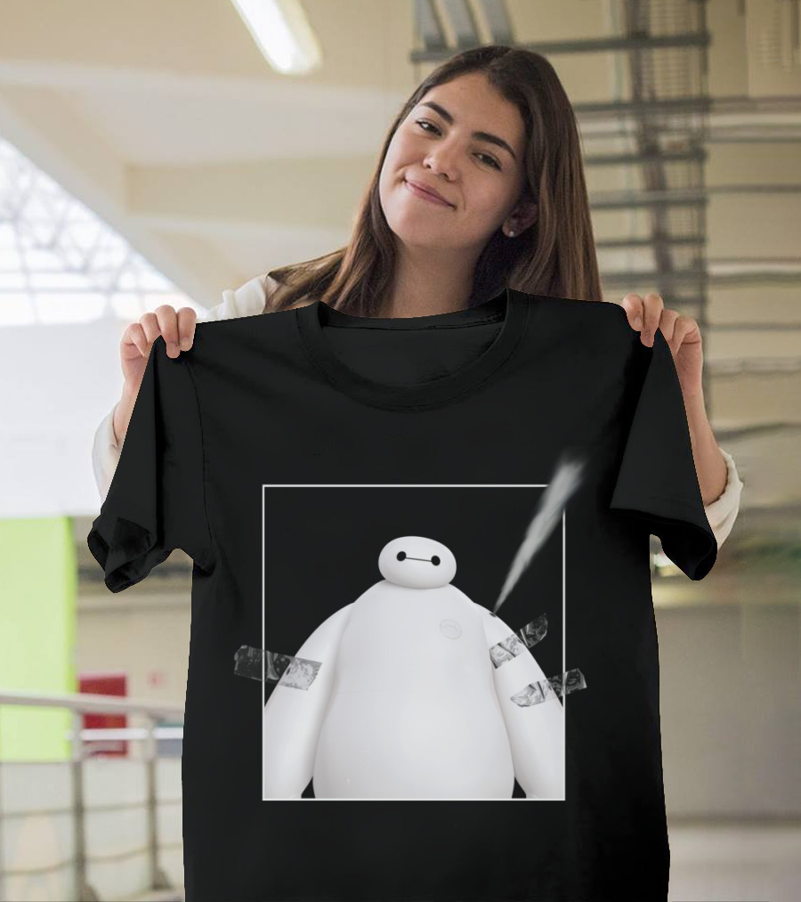 Repaired Baymax Taped Fix with Steaming Leak T-Shirt