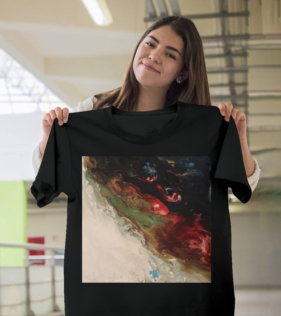 Paint Flow Abstract Swirl T-Shirt