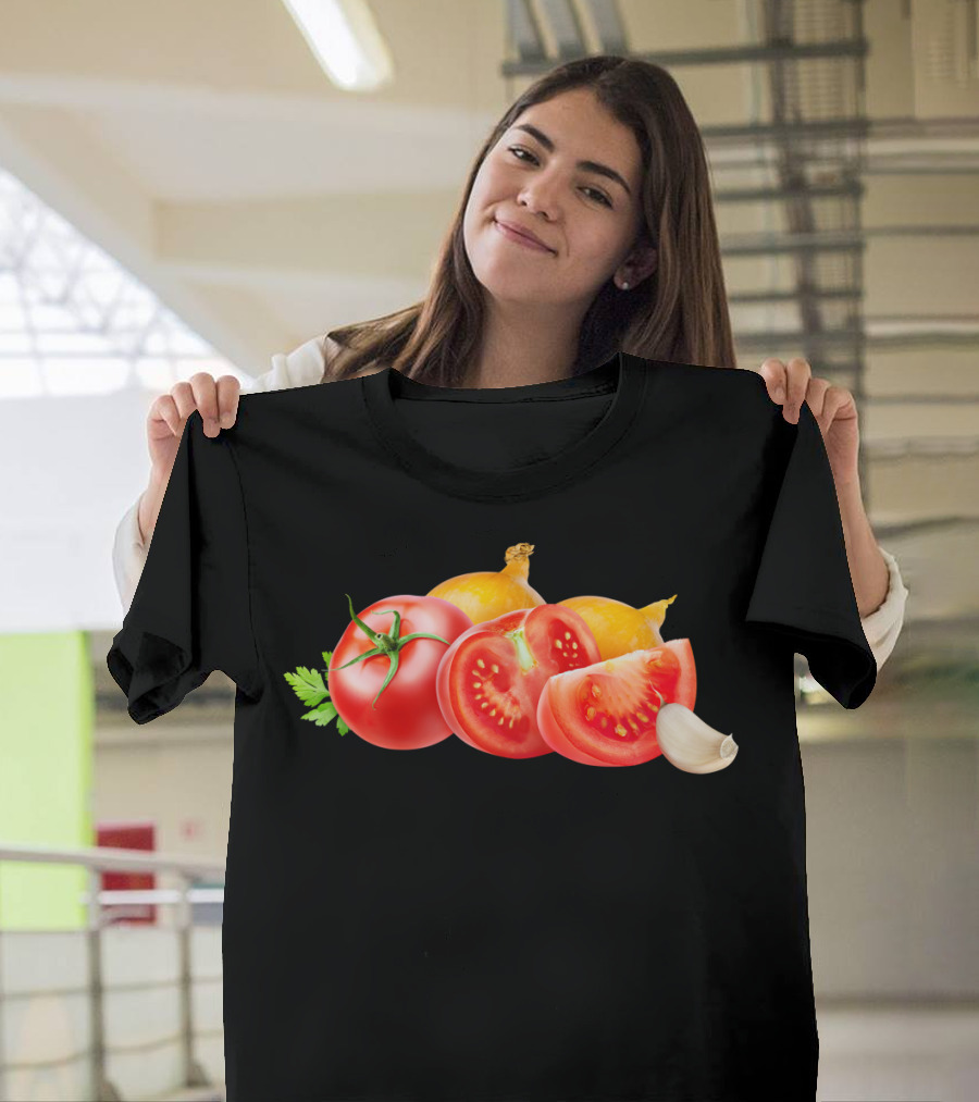 Tomatoes And Onions Sti Vegetables Garlic Parsley T-Shirt
