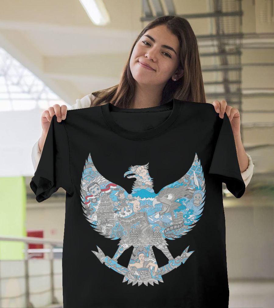 Indonesia Garuda Mythical Art Motif T-Shirt