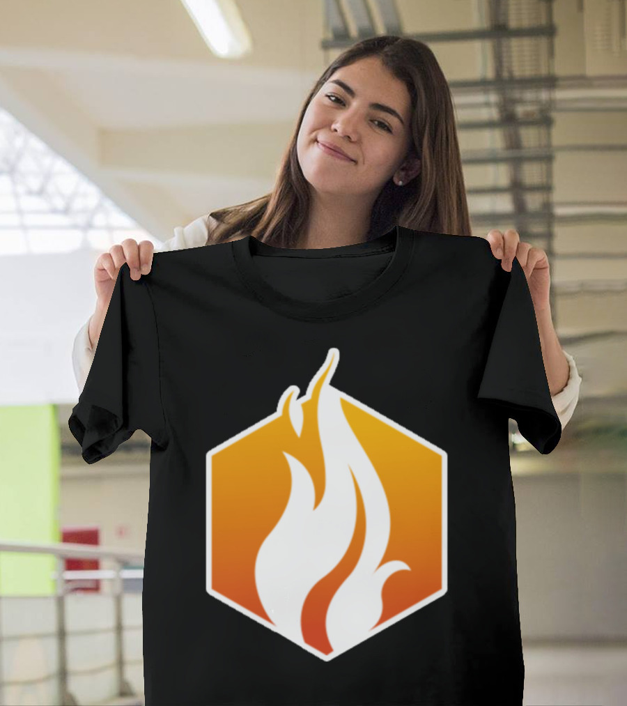 FireNation Hexagonal Flame Emblem Sticker T-Shirt