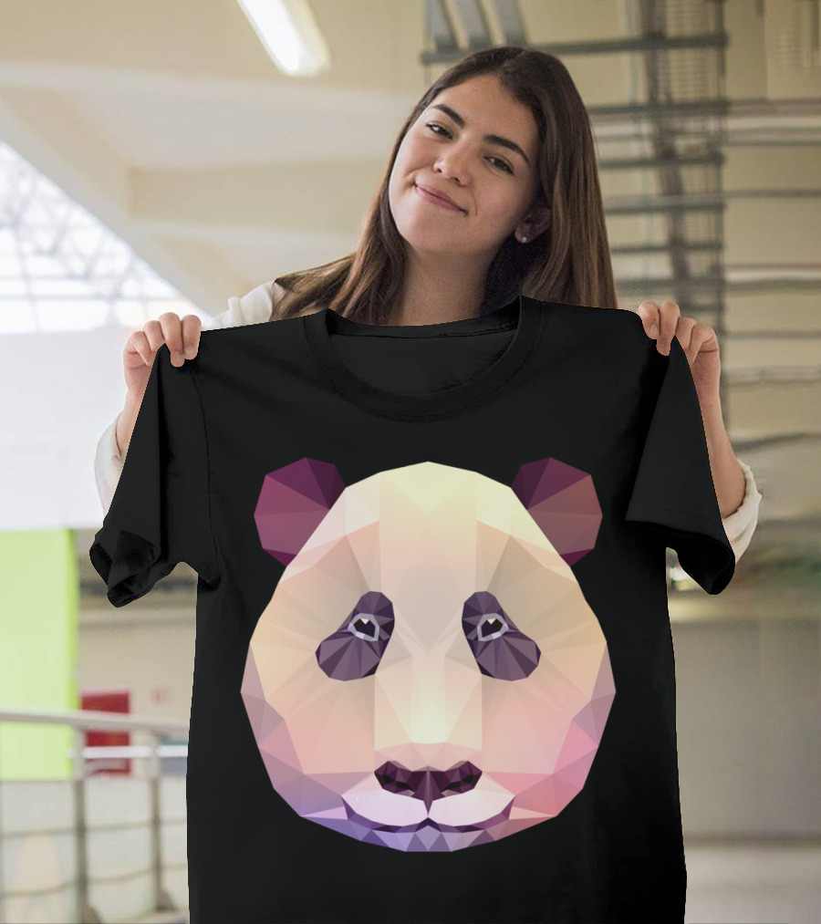 Panda Polygon Geometric T-Shirt