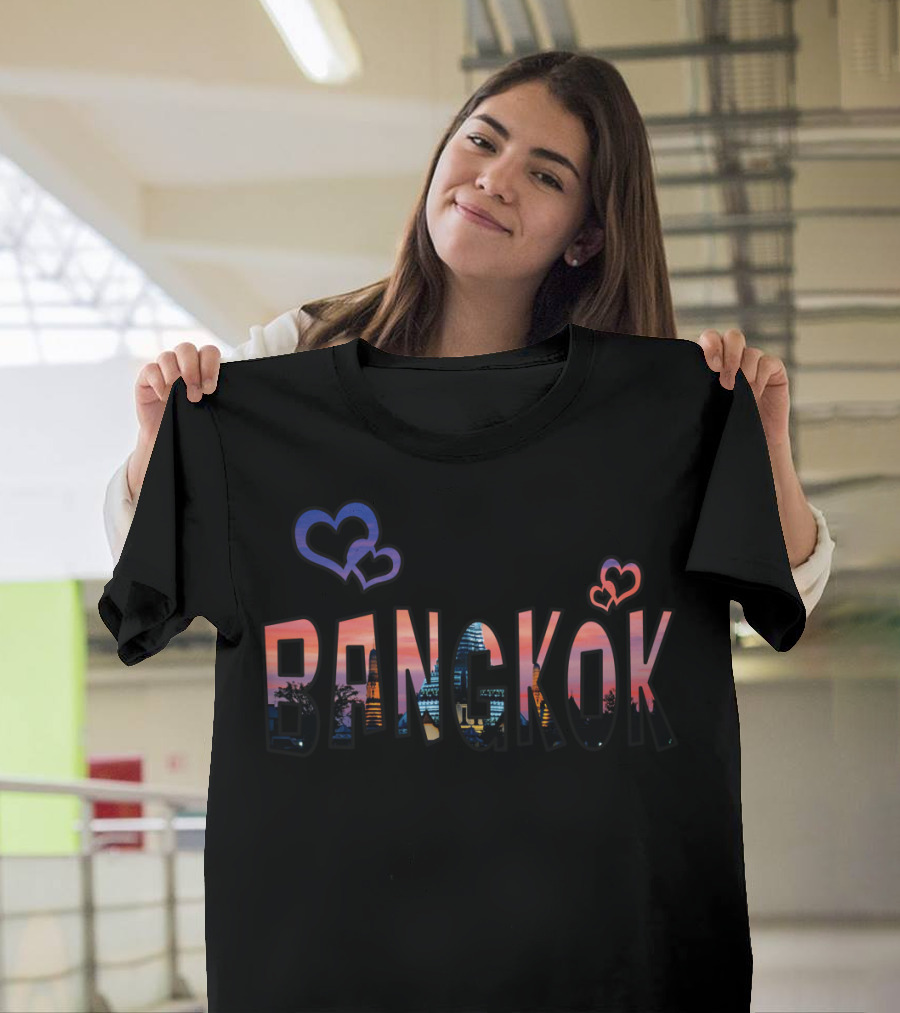 Bangkok Skyline Love Hearts T-Shirt
