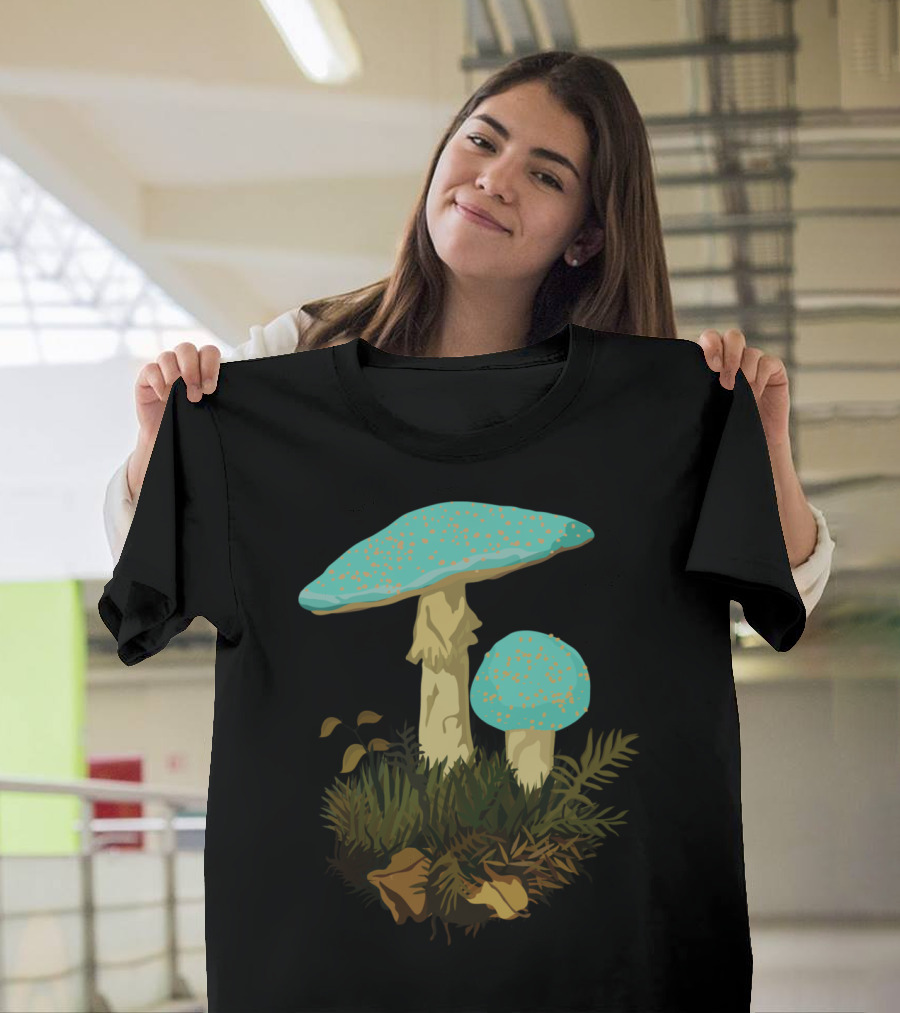 Mush Turquoise Forest Fungi T-Shirt