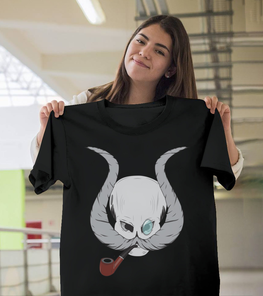 Sir Skull Monocle and Pipe T-Shirt