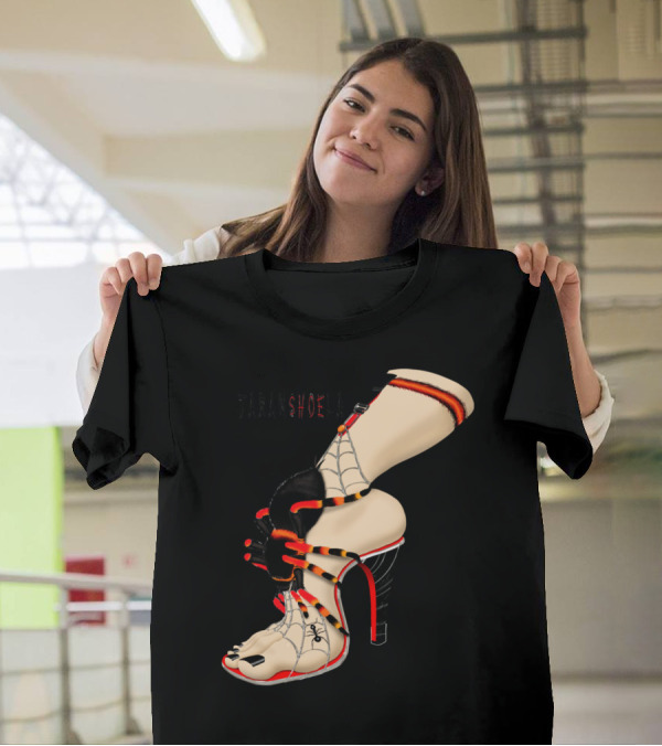 Taranshoela Tarantula Spider High Heel Shoe With Web T-Shirt