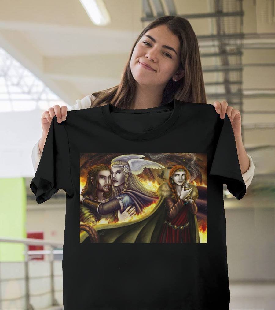 Love Potion Nibelungen Saga Wings Dragon Flame Princess T-Shirt