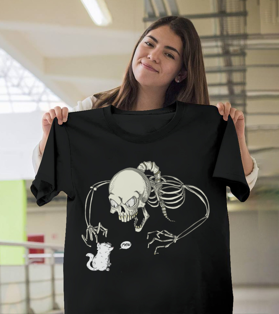 Skeleton Jeff Squidmonke Mew T-Shirt