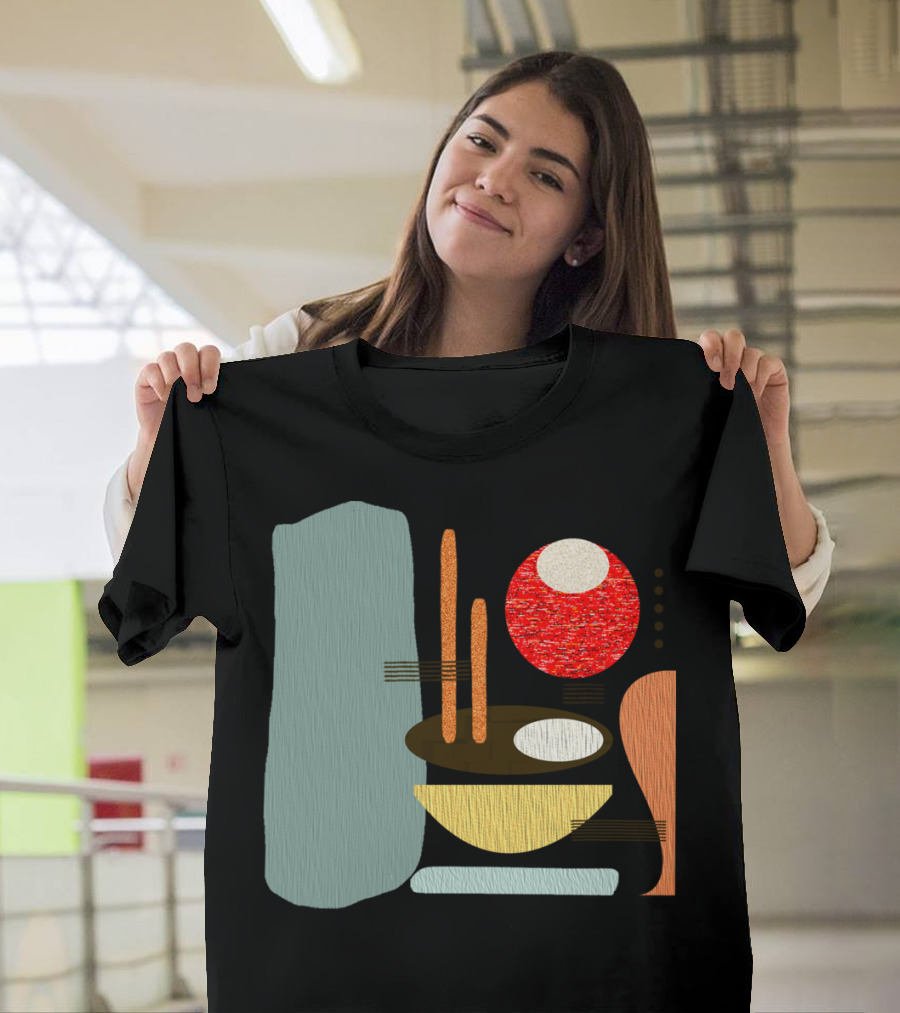 Retro Abstract Geometric Shapes Art Deco T-Shirt