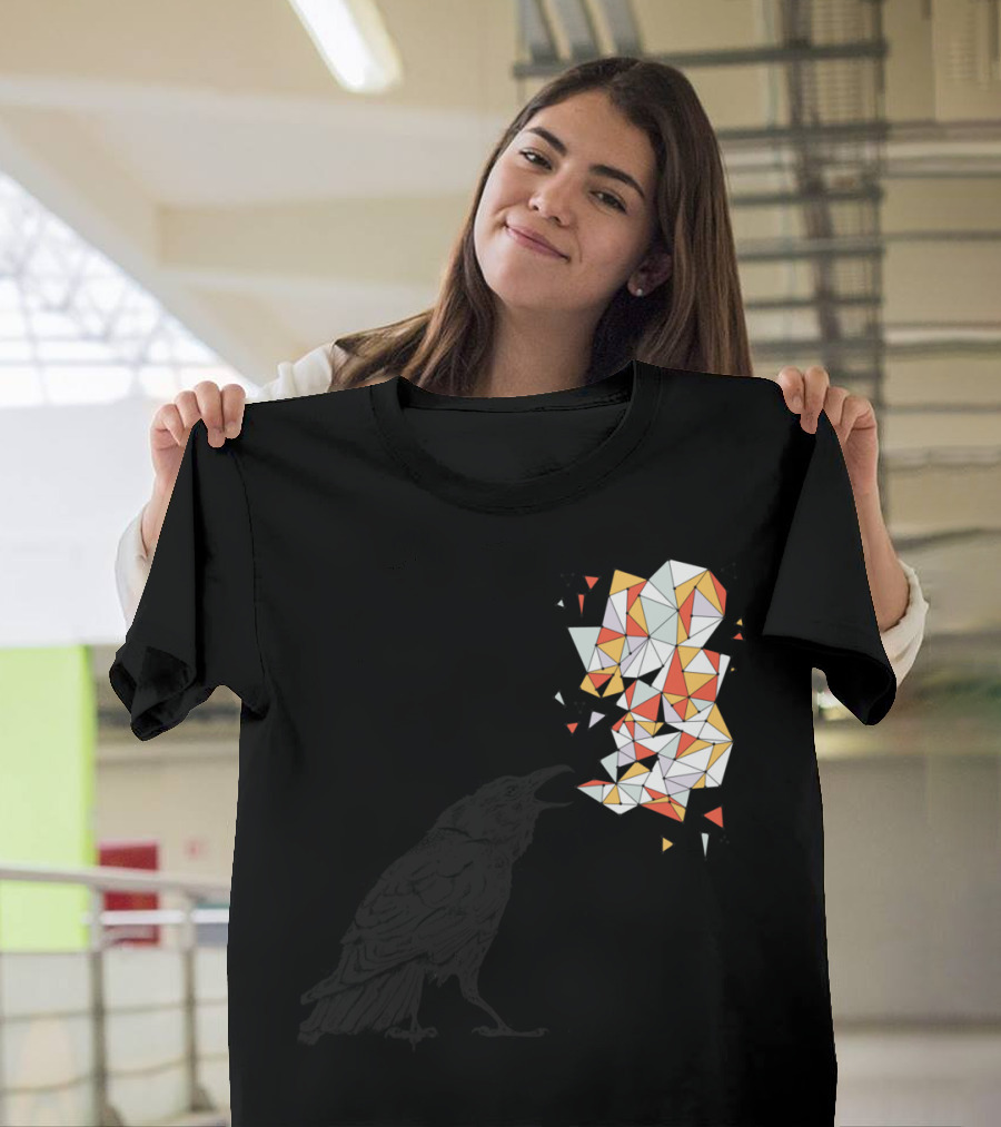 Triangulation Raven Geometric Burst T-Shirt