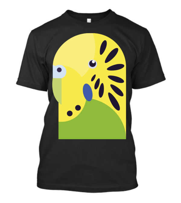 Yellow Budgerigar Parrot Profile T-Shirt