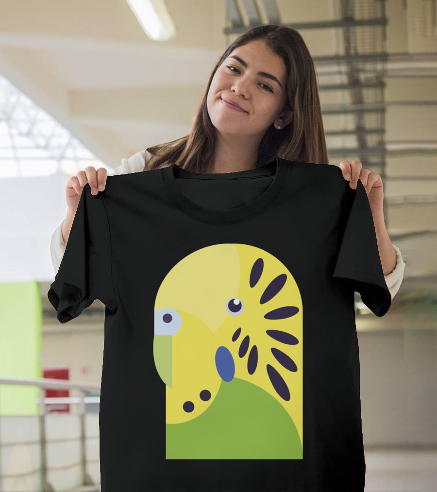 Yellow Budgerigar Parrot Profile T-Shirt