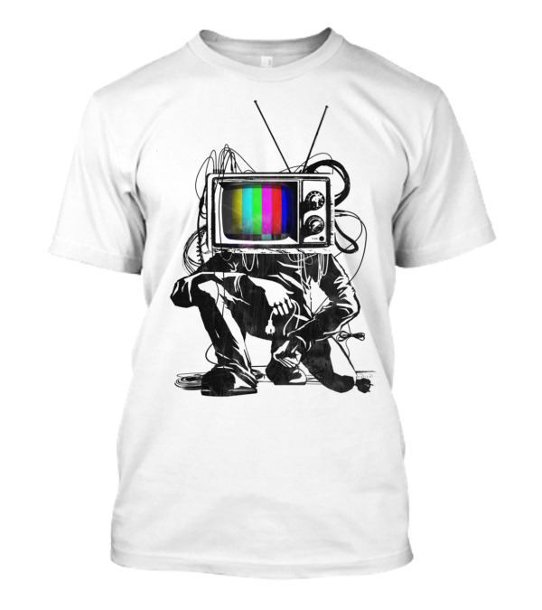 Retro TV Test Pattern Man With Color Bars T-Shirt