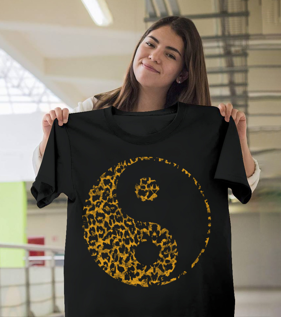 Yin Yang Leopard Print T-Shirt