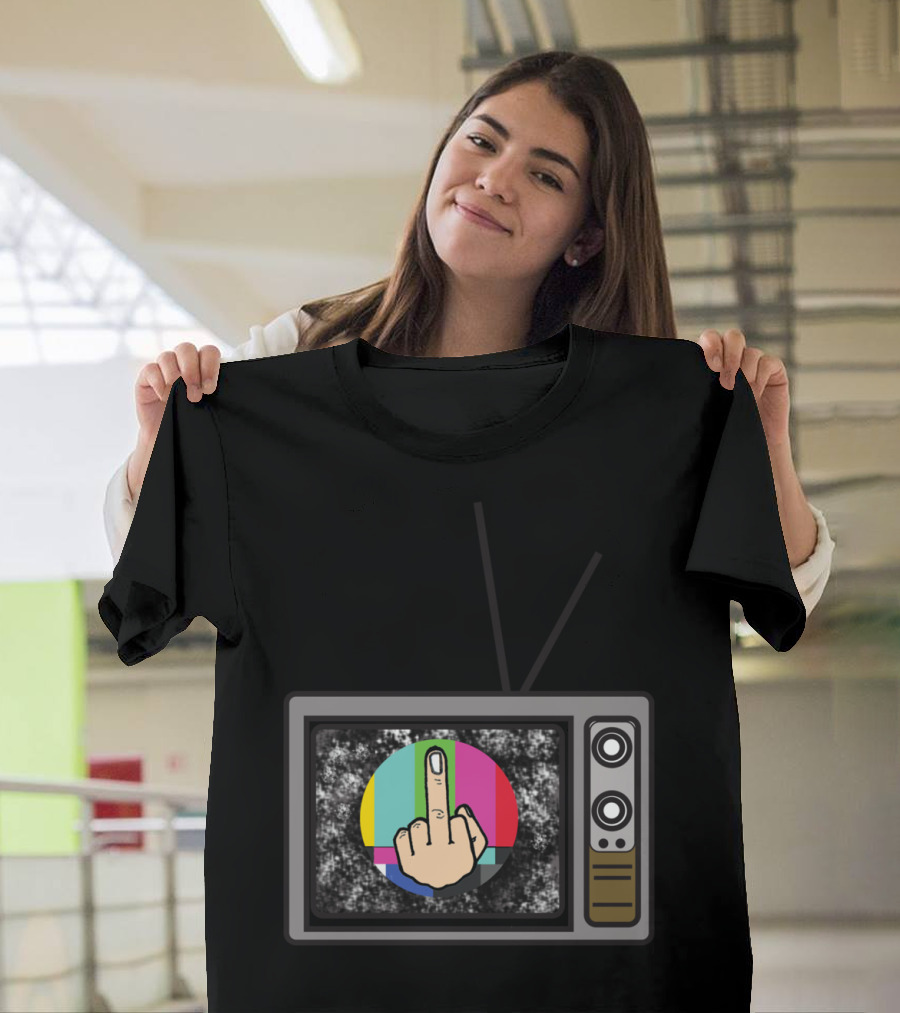 Nothing To Watch on TV Static Finger Test T-Shirt