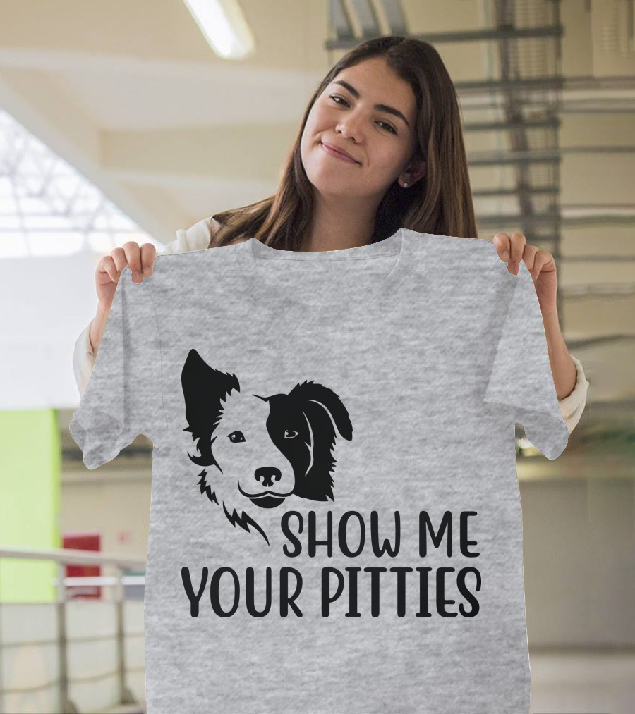 Show Me Your Pitties Dog Face Silhouette T-Shirt