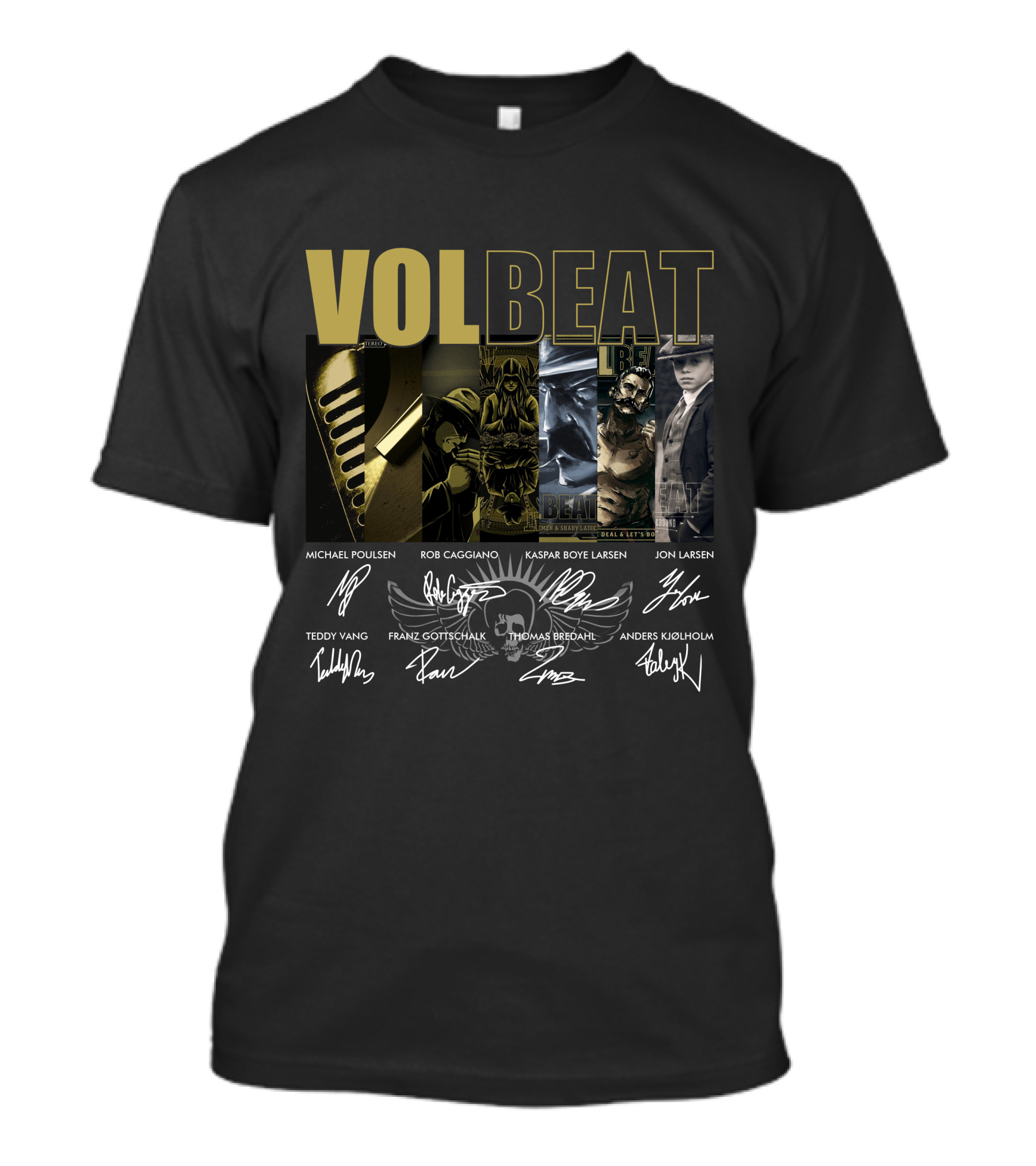 Volbeat Band Member Signatures And Album Art T-Shirt