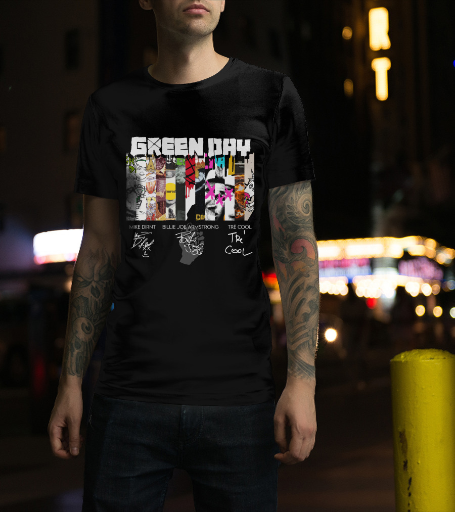 Green Day Mike Dirnt Billie Joe Armstrong Tré Cool T-Shirt