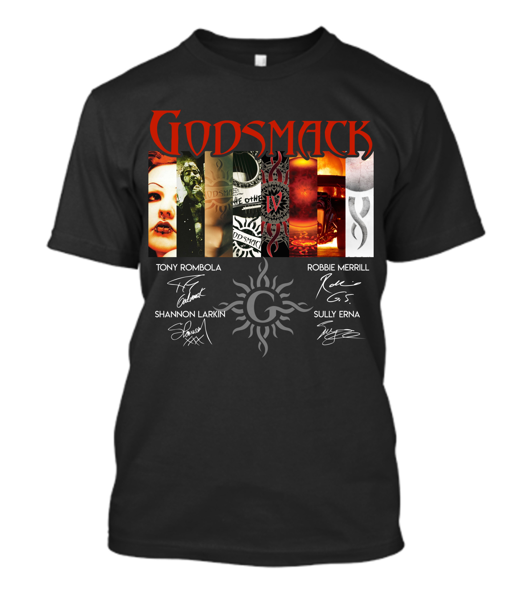 Godsmack Iv Tony Rombola Robbie Merrill Shannon Larkin Sully Erna Signatures T-Shirt