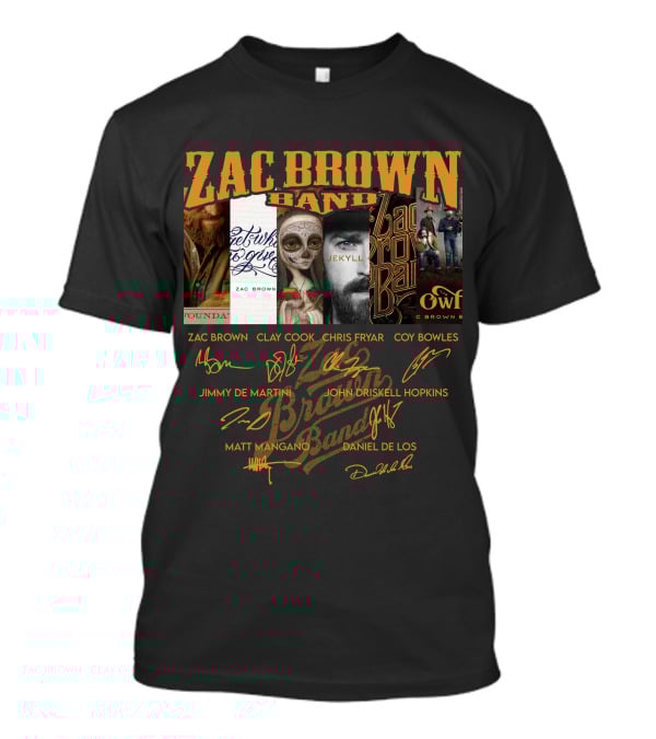 Zac Brown Band Jekyll And Hyde Album Art And Signatures T-Shirt