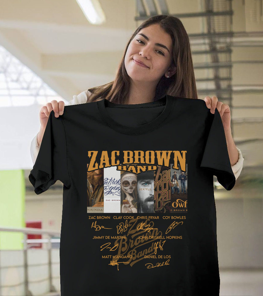 Zac Brown Band Jekyll And Hyde Album Art And Signatures T-Shirt