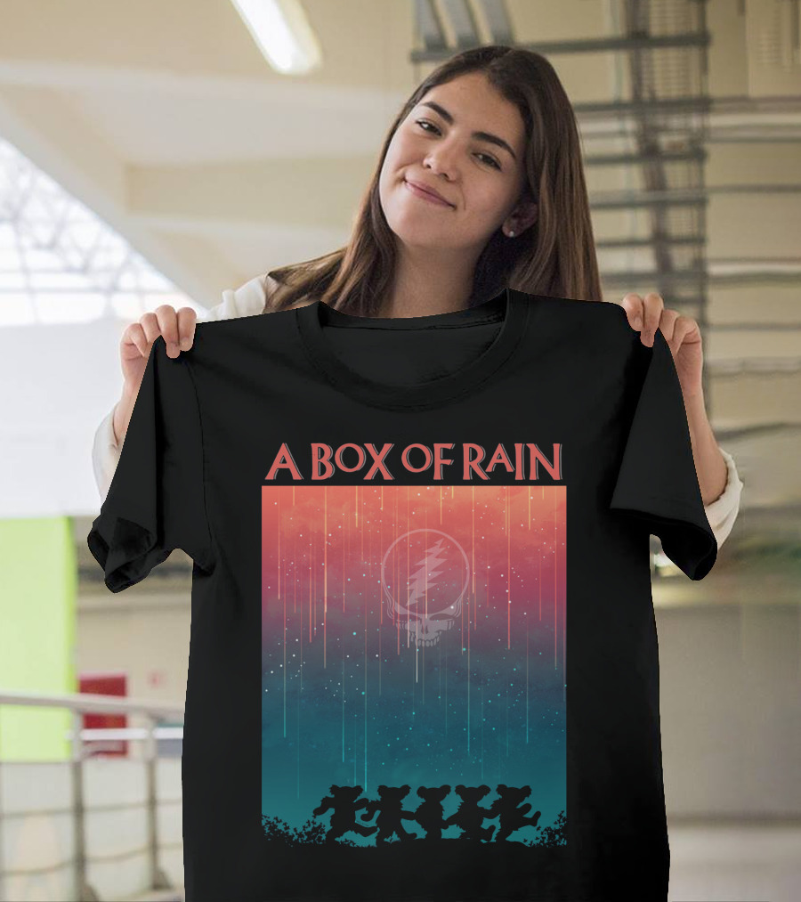 A Box Of Rain Grateful Dead Dancing Bears Steal Your Face T-Shirt
