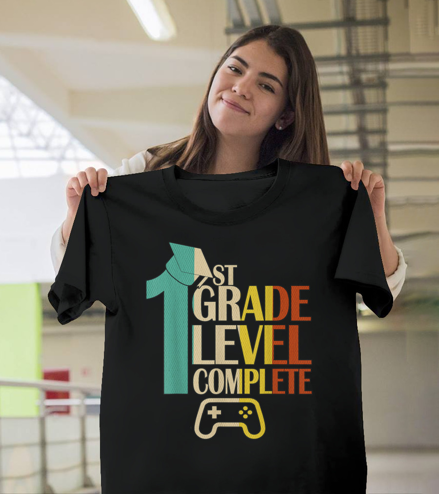 1St Grade Level Complete Video Gamer Graduation Controller T-Shirt