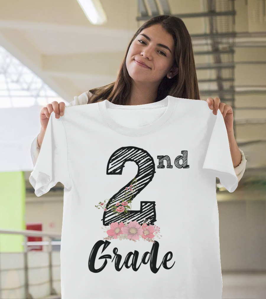 2nd Grade Flower First Day Back to School T-Shirt