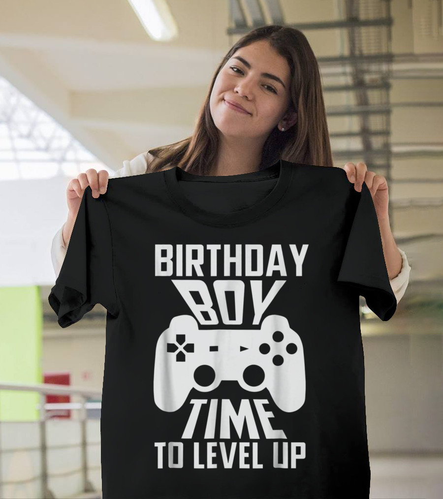 Birthday Boy Video Game Time to Level Up T-Shirt