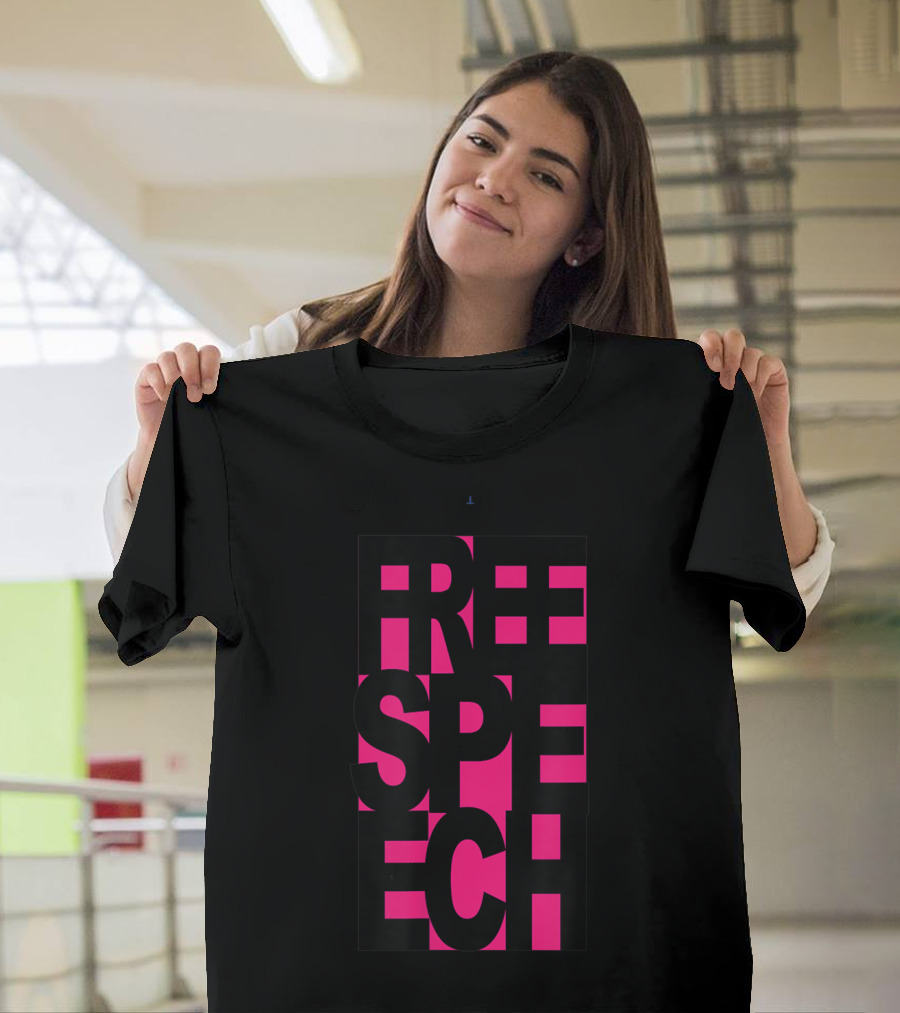 Free Speech Bold Black and Pink Typography T-Shirt