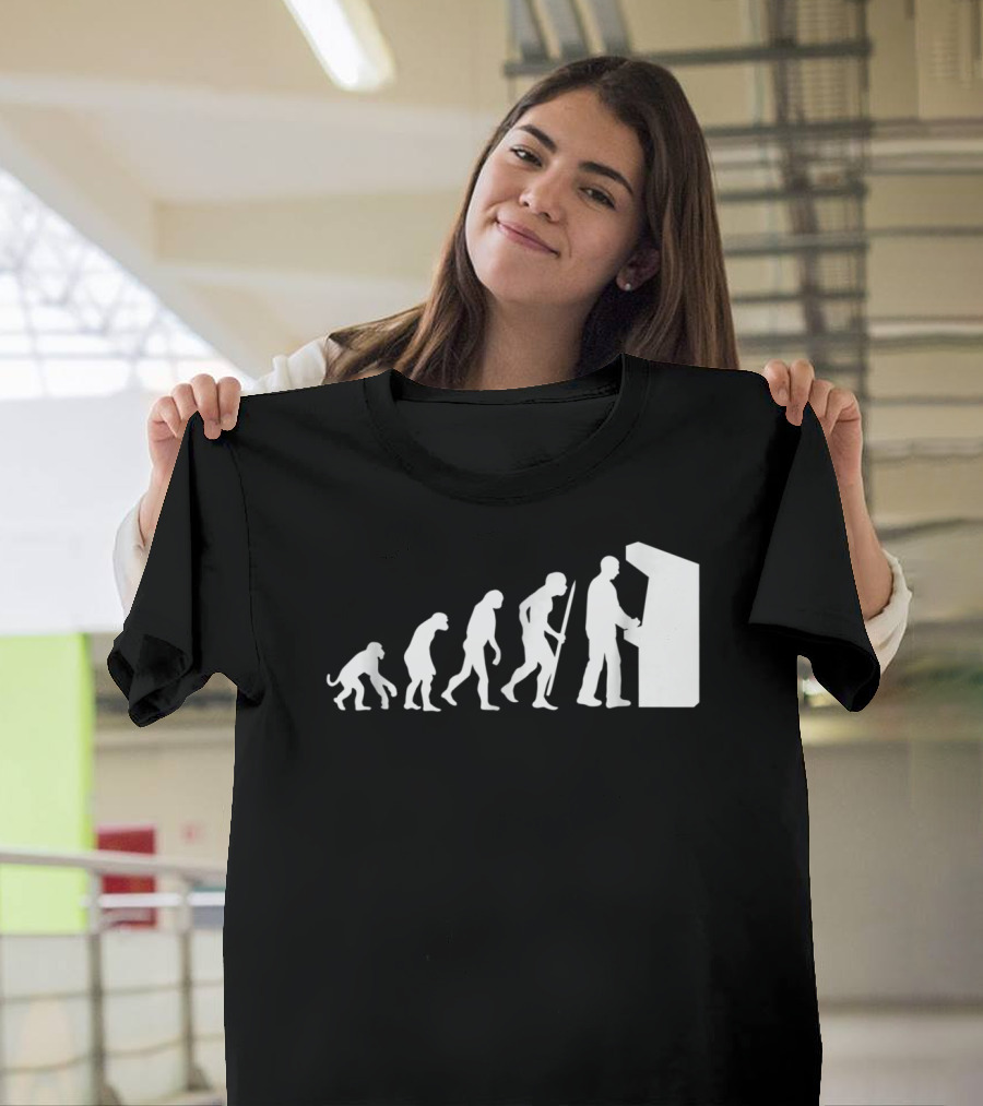 Funny Arcade Evolution Old School Video Game Progression T-Shirt