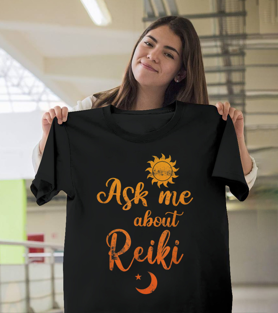 Ask Me About Reiki Sun Moon T-Shirt