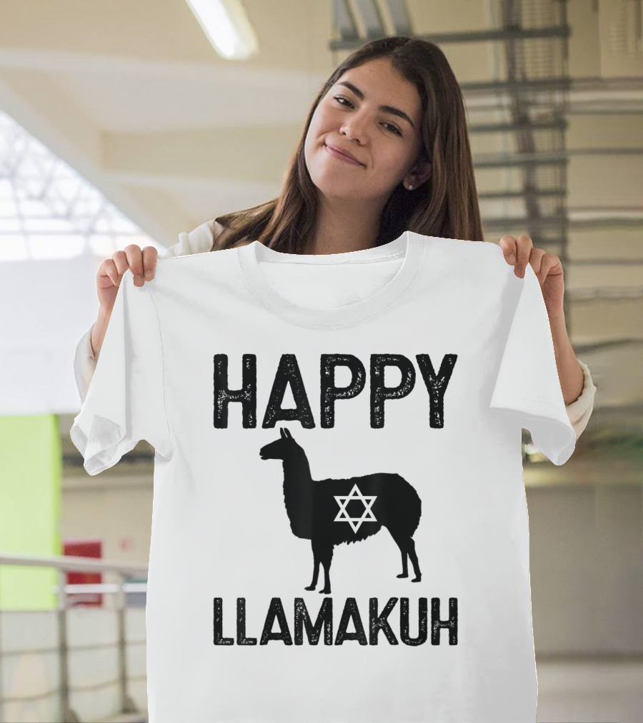 HAPPY HANUKKAH LLAMAKUH FUNNY JEW STAR OF DAVID T-Shirt
