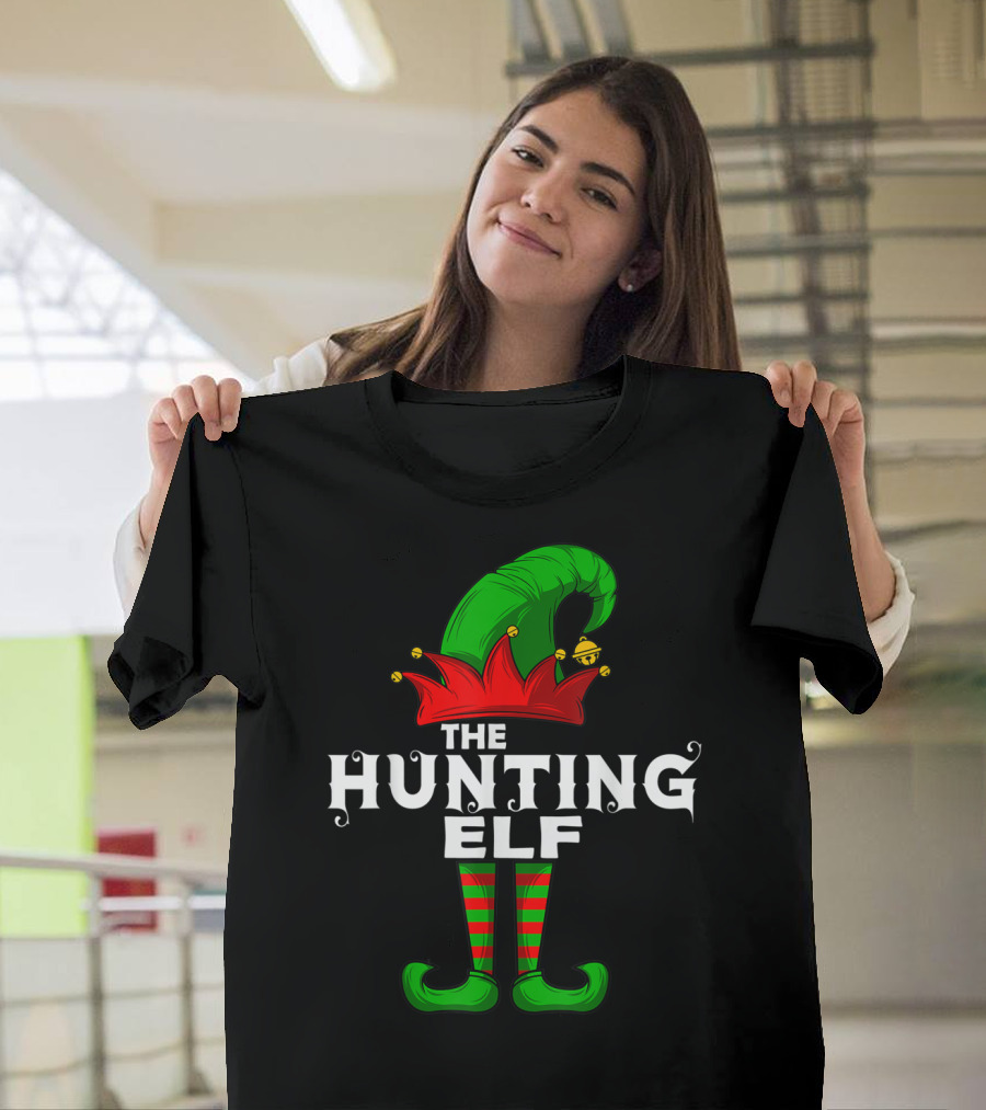 THE HUNTING ELF FAMILY CHRISTMAS GROUP MATCHING HOLIDAY ATTIRE T-Shirt